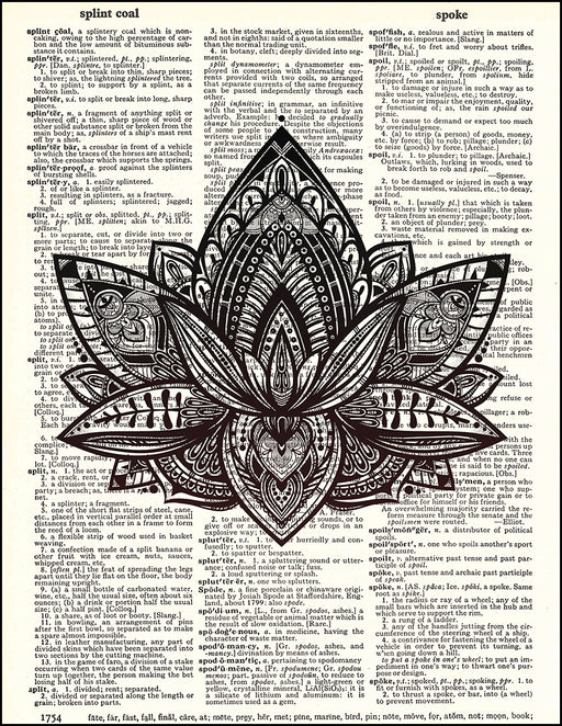 An image of a(n) Lotus Dictionary Art Print.