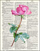 An image of a(n) Pink Rose Dictionary Art Print.