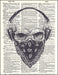 An image of a(n) Skull Bandana Dictionary Art Print.