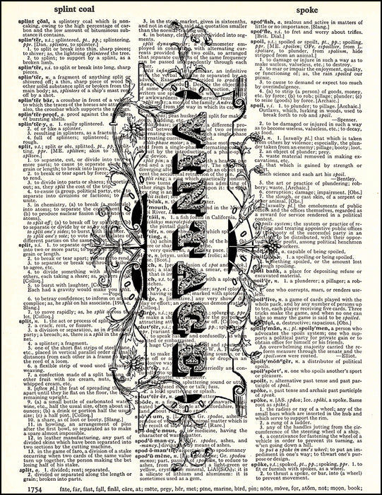 An image of a(n) Vintage Sign Dictionary Art Print.