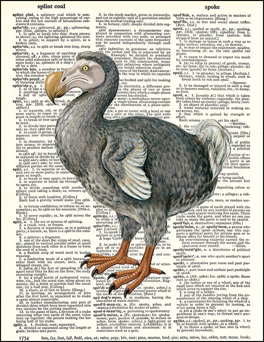An image of a(n) Dodo Bird Dictionary Art Print.