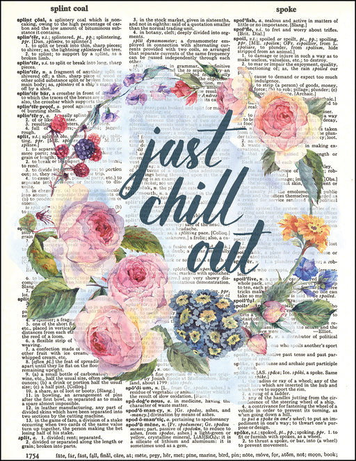 An image of a(n) Chill Out Wreath Dictionary Art Print.