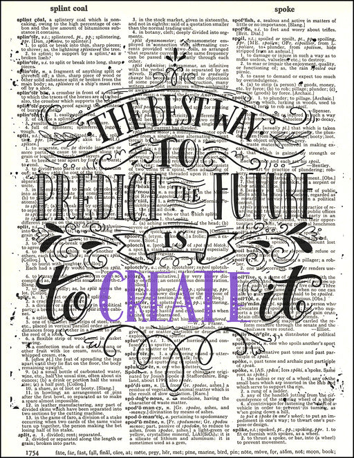 An image of a(n) Typography - Create It Dictionary Art Print.