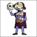 An image of a(n) Shakespeare inspired  Day of the Dead sticker.