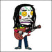 An image of a(n) Bob Marley inspired  Day of the Dead sticker.