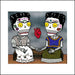An image of a(n) The Two Fridas inspired  Day of the Dead sticker.