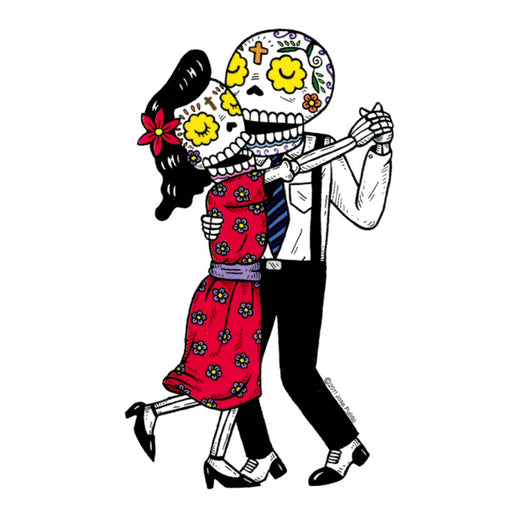 An image of a(n) Jumpin' Jive Dancing Calaveras Day of the Dead Sticker.