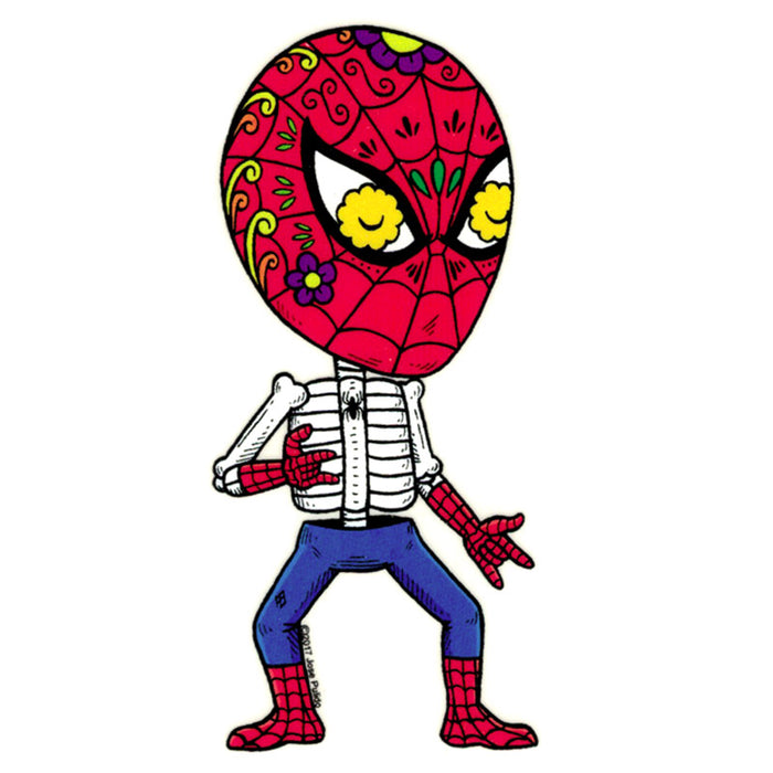Spiderman - Day of the Dead Sticker — Fresh Prints of CT