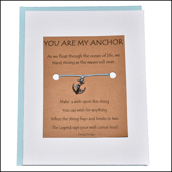 An image of a(n) You Are My Anchor with Anchor Charm Charmed Greetingl.
