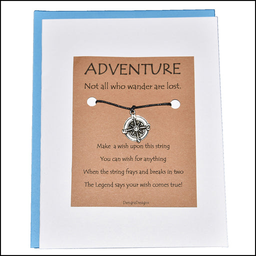 An image of a(n) Adventure with Compass Charm Charmed Greetingl.