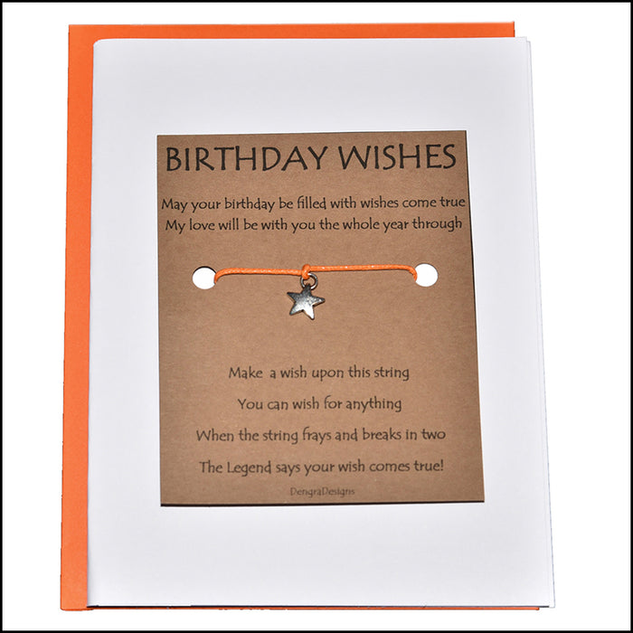 An image of a(n) Birthday Wishes with Star Charm Charmed Greetingl.