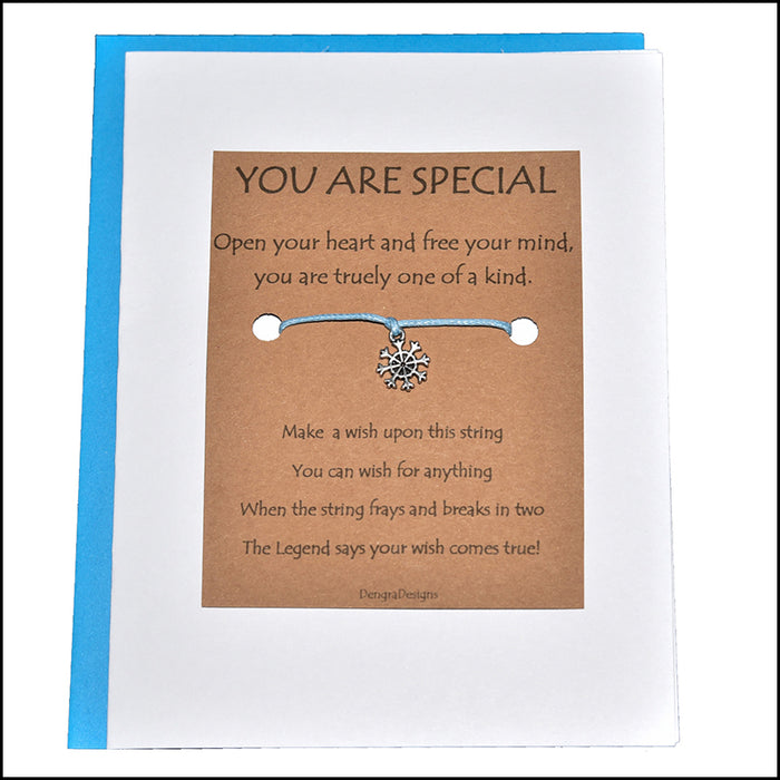 An image of a(n) You Are Special with Snowflake Charm Charmed Greetingl.