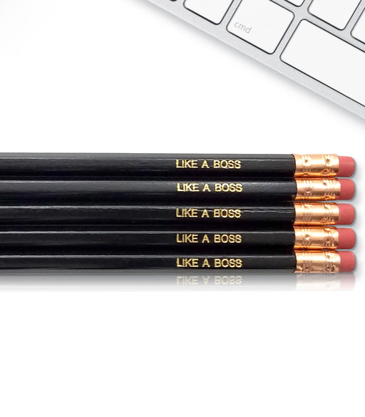 An image of a(n) Like A Boss inspired Inspirational Pencil.