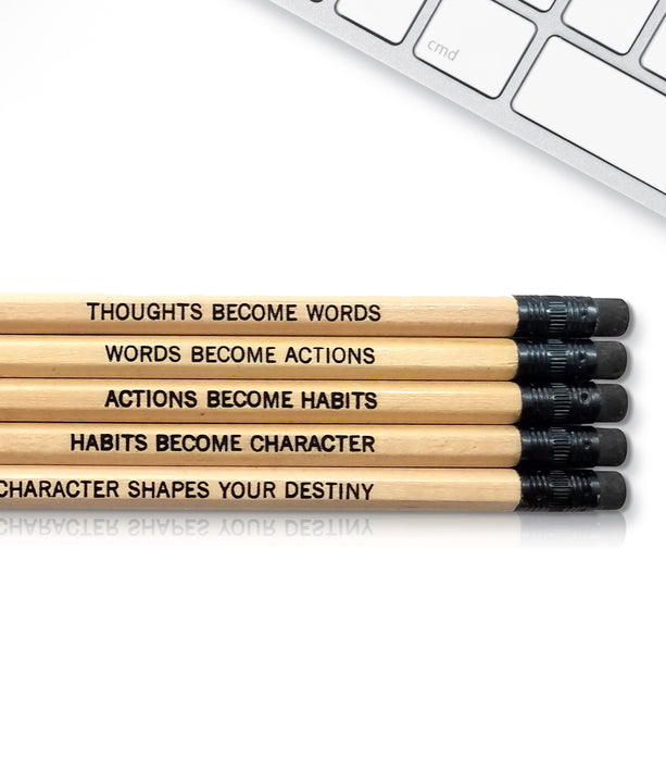 An image of a(n) Gandhi Quote inspired Inspirational Pencil.