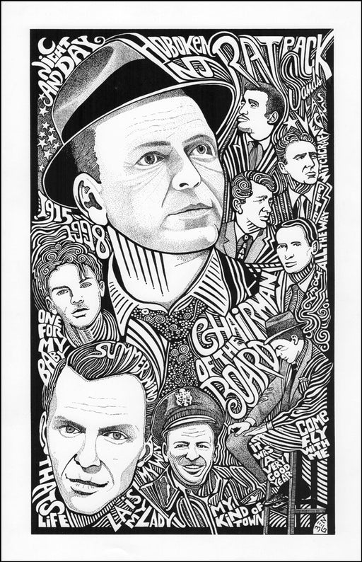 An image of a(n) Sinatra Letterpress Posterography Art Print.