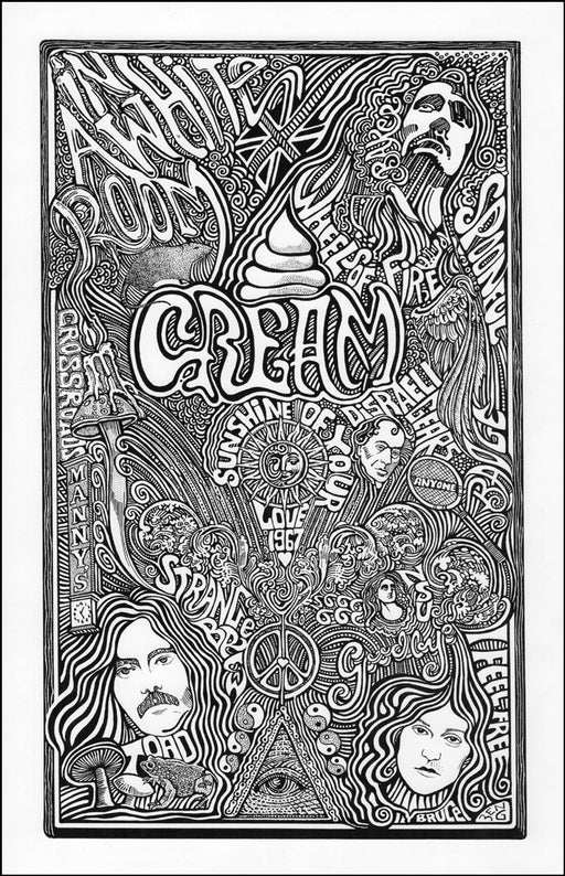 An image of a(n) Cream Letterpress Posterography Art Print.