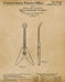 An image of a(n) Gibson Guitar 1958 - Patent Art Print - Parchment.
