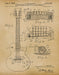 An image of a(n) Gibson Guitar 1955 - Patent Art Print - Parchment.
