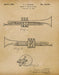 An image of a(n) Trumpet 1940 - Patent Art Print - Parchment.
