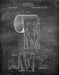 An image of a(n) Toilet Paper Roll 1891 - Patent Art Print - Chalkboard.