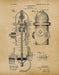 An image of a(n) Fire Hydrant 1903 - Patent Art Print - Parchment.