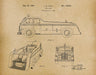An image of a(n) Fire Truck 1939 - Patent Art Print - Parchment.