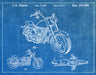 An image of a(n) Harley Motorcycle 1993 - Patent Art Print - Blueprint.