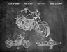An image of a(n) Harley Motorcycle 1993 - Patent Art Print - Chalkboard.
