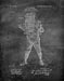 An image of a(n) Baseball Catcher 1904 - Patent Art Print - Chalkboard.