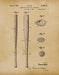 An image of a(n) Baseball Bat 1939 - Patent Art Print - Parchment.