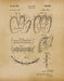 An image of a(n) Baseball Mitt 1953 2 - Patent Art Print - Parchment.