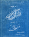 An image of a(n) Basket Ball Shoes 1971 - Patent Art Print - Blueprint.