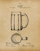 An image of a(n) Beer Mug 1876 - Patent Art Print - Parchment.