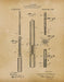 An image of a(n) Pool Cue 1911 - Patent Art Print - Parchment.