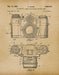 An image of a(n) Camera Sauer 1962 - Patent Art Print - Parchment.