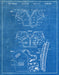 An image of a(n) Football Pads 1993 - Patent Art Print - Blueprint.