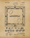 An image of a(n) Monopoly Game 1935 - Patent Art Print - Parchment.