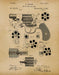 An image of a(n) W Mason Revolver 1881 - Patent Art Print - Parchment.