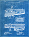 An image of a(n) Magazine Gun 1893 - Patent Art Print - Blueprint.