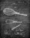 An image of a(n) Egg Whip 1908 - Patent Art Print - Chalkboard.
