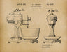 An image of a(n) Food Mixer 1935 - Patent Art Print - Parchment.