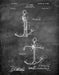 An image of a(n) Ship Anchor 1902 - Patent Art Print - Chalkboard.