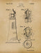 An image of a(n) Lighthouse Lamp 1930 - Patent Art Print - Parchment.