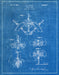 An image of a(n) Ship Steering Wheel 1944 - Patent Art Print - Blueprint.