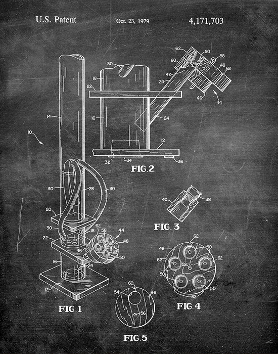 An image of a(n) Water Pipe 1979 - Patent Art Print - Chalkboard.