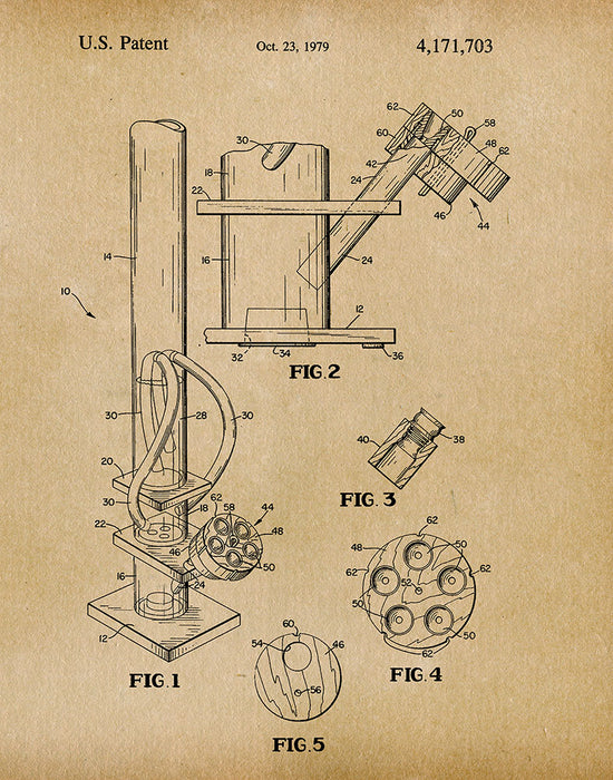 An image of a(n) Water Pipe 1979 - Patent Art Print - Parchment.