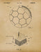 An image of a(n) Soccer ball 1996 - Patent Art Print - Parchment.