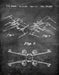 An image of a(n) X Wing Fighter 1980 - Patent Art Print - Chalkboard.