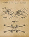 An image of a(n) X Wing Fighter 1980 - Patent Art Print - Parchment.
