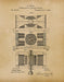 An image of a(n) Dynamo Machine Tesla 1888 - Patent Art Print - Parchment.